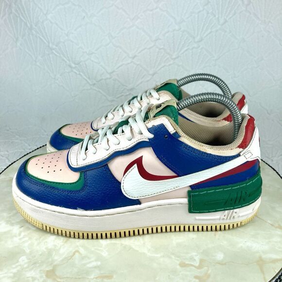 Nike Air Force 1 Sneakers Womens 7.5 Shadow Mystic Navy Athletic Streetwear Shoe - Picture 7 of 13